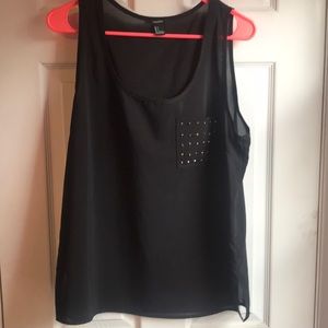 Flowy Black Tank Top